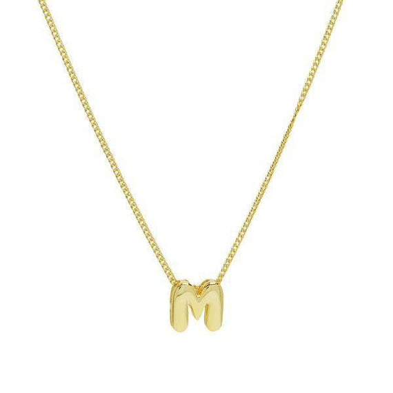 Mini Bubble Initial Letter Personalized Necklace - SwagglyLife Home & Fashion